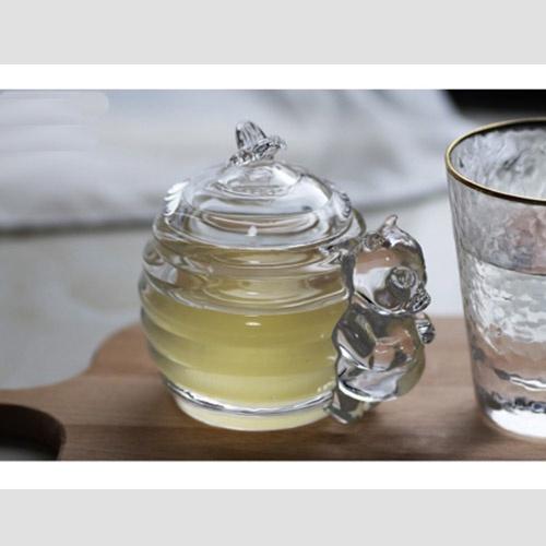 Lọ mật ong thủy tinh con gấu dễ thương Thủy tinh dày dặn chuẩn hàng nội địa
