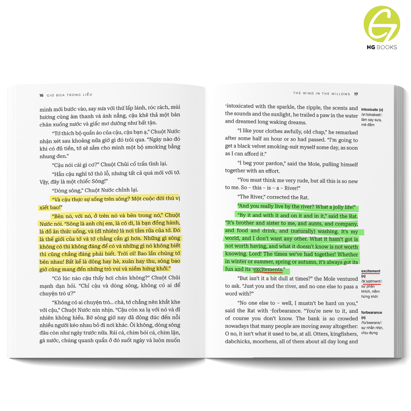 Gió đùa trong liễu - Sách song ngữ kinh điển, có note từ vựng, tặng kèm file nghe - HG Books