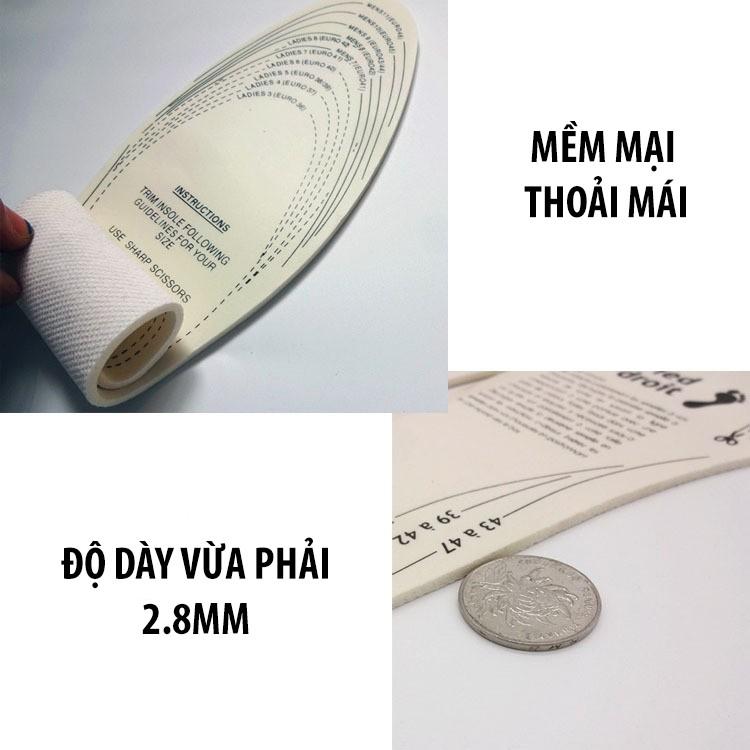 Miếng lót giày bằng chất liệu cao su latex mềm thoải mái unisex