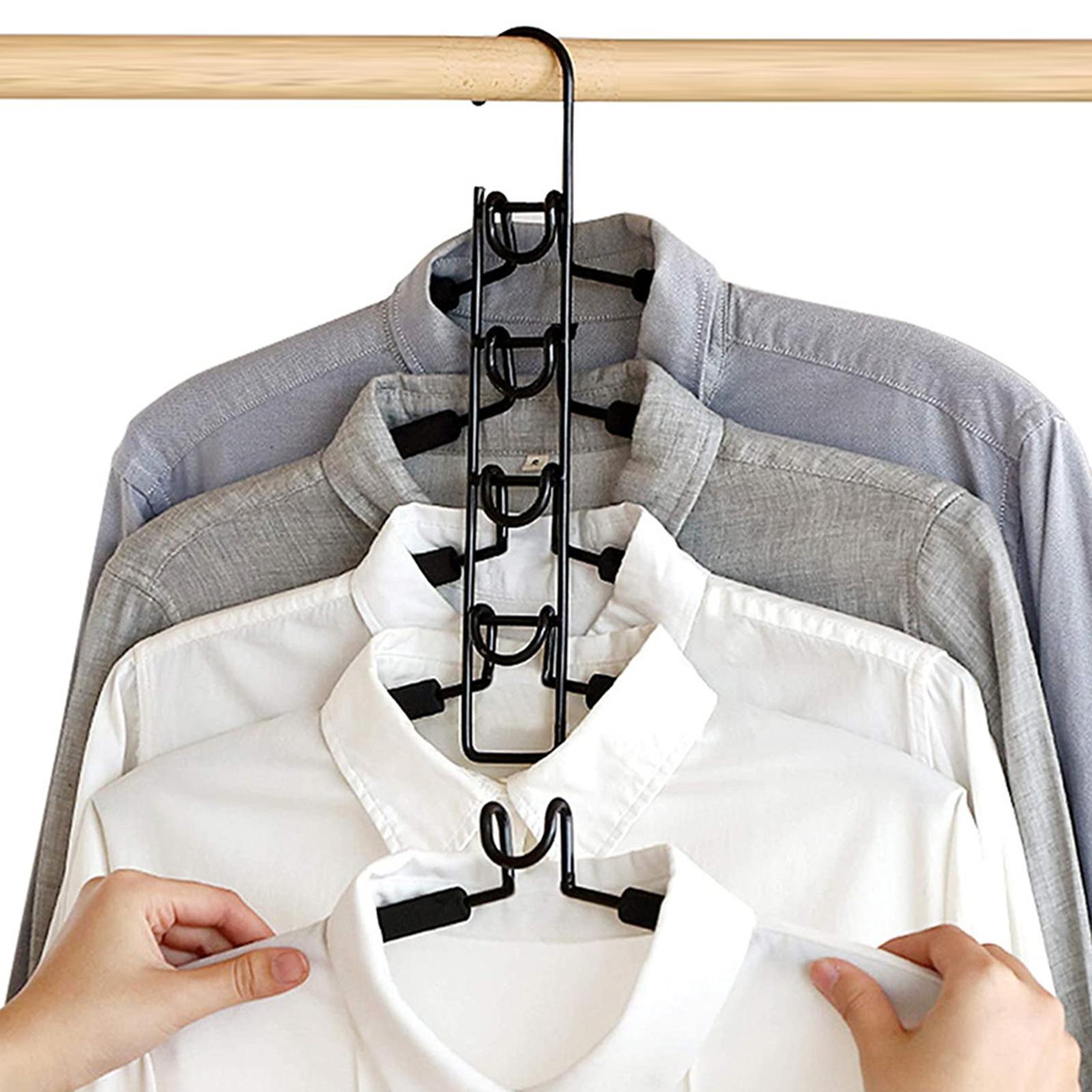 5 in 1 Multi Layer Metal Clothes Hangers Rack for Coat Sweater Skirt Pants, Widely Use
