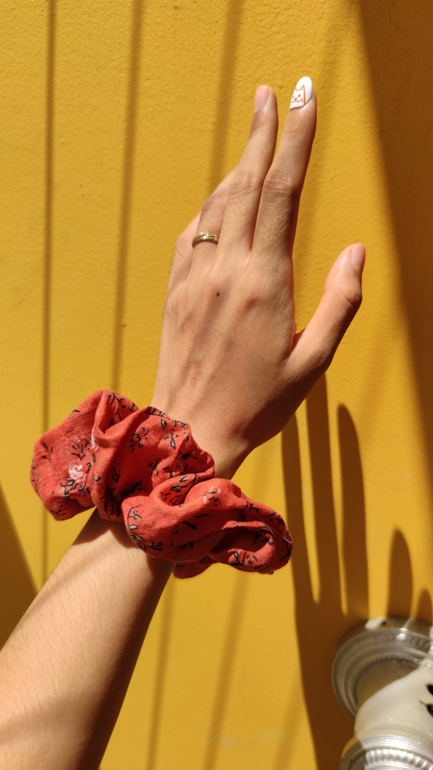 Scrunchies vải hoa - Dây cột tóc vải hoạ tiết hoa cỏ