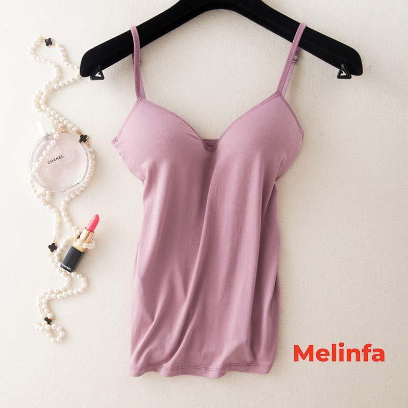 Áo hai dây nữ có đệm ngực phong cách tối giản Nhật Bản tinh tế chất vải Modal tự nhiên thoáng mát nhiều màu mã VAA0154