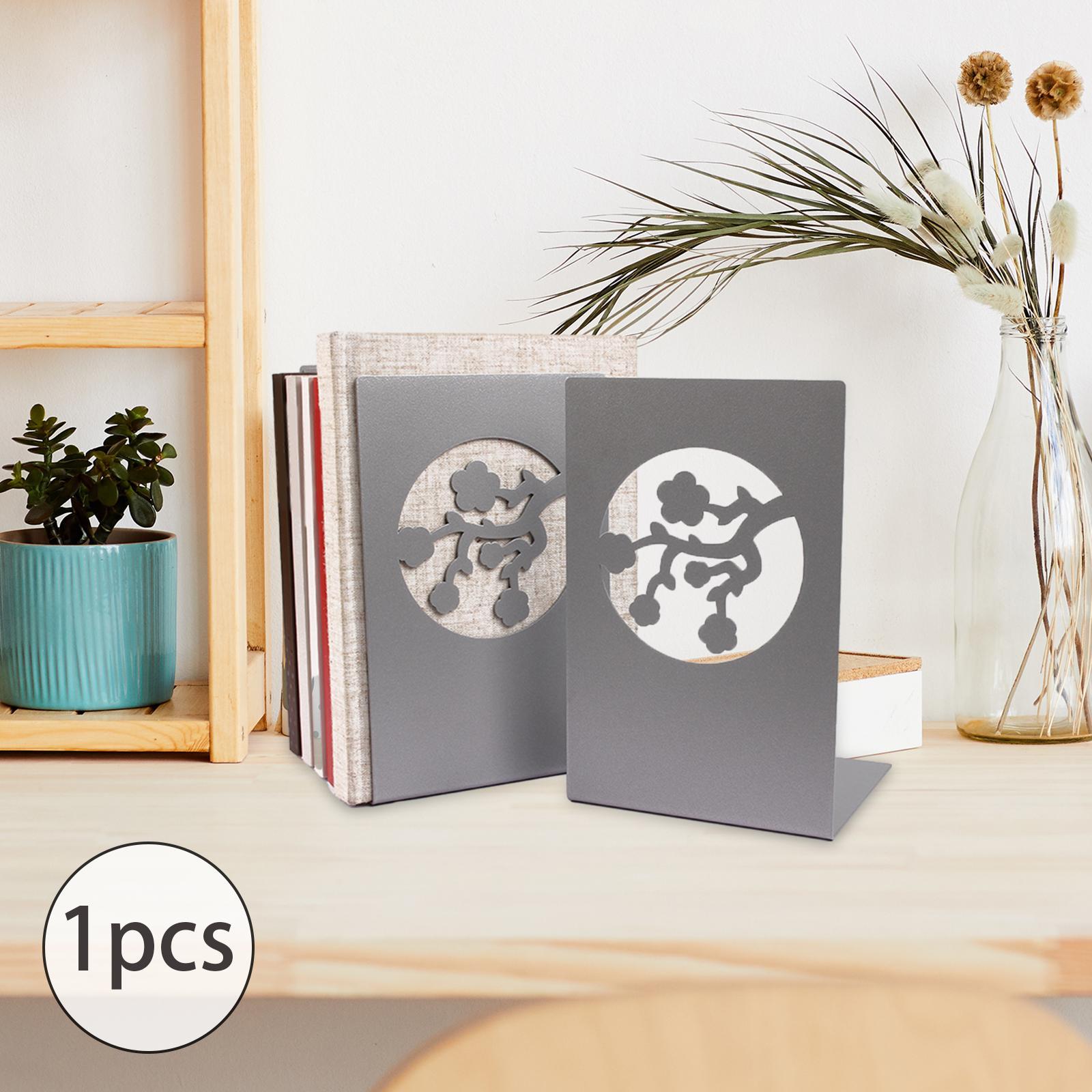 Metal Bookends Book Stoppers Organizer Anti Slip Book Shelf Holder Book Support for Shelves Library Office Photo Albums Books