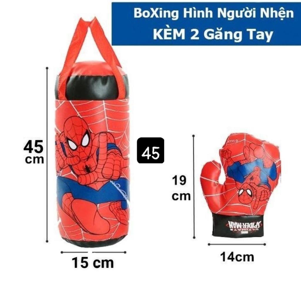 Túi boxing boxxing kèm bao tay cho trẻ tập đấm bốc kích thước 45x15x15cm bao gồm găng tay- Đồ chơi bé trai