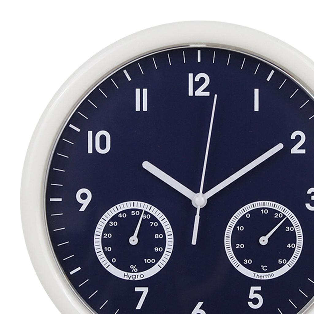 Wall Clock Temperature and Humidity Display for Kitchen Bedroom Decor