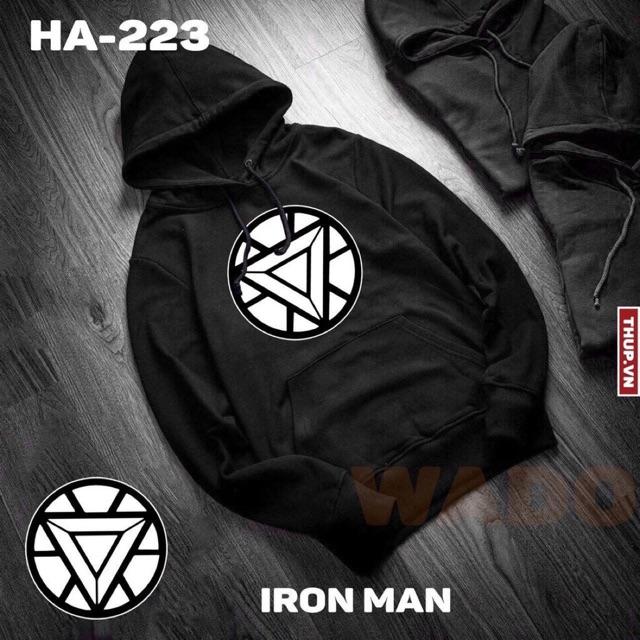 Áo hoodie unisex nam nữ đểu mặc được Iron Man có Bigsize vải nỏ bông ngoại đẹp