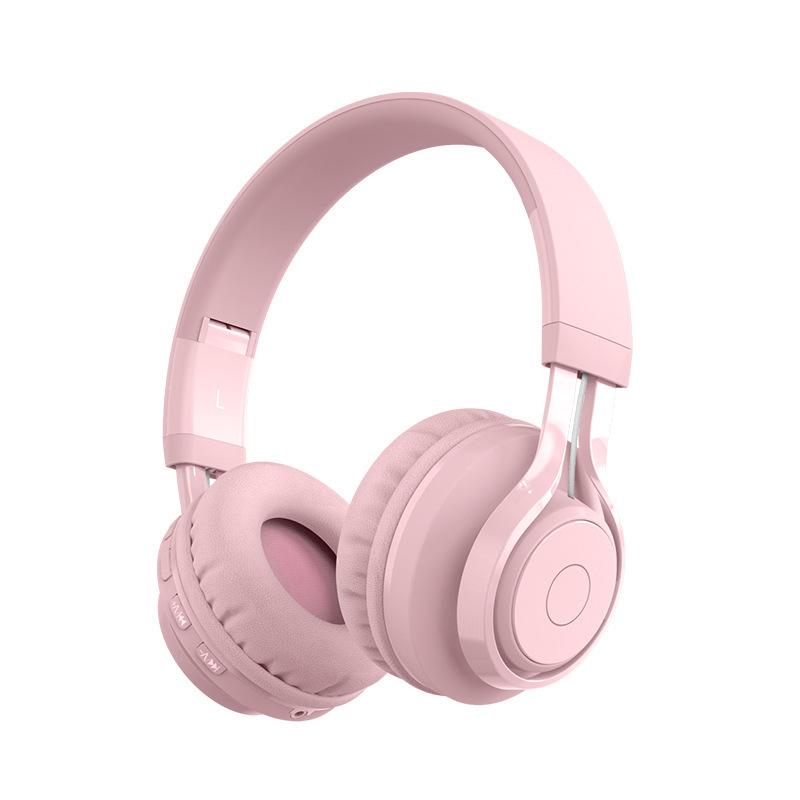Đèn LED Phát Sáng Không Dây Bluetooth Tai Nghe Hồng Tím Tai Nghe Kèm Micro Cho Máy Tính Điện Thoại Thông Minh Dễ Thương Tai Nghe Nhét Tai