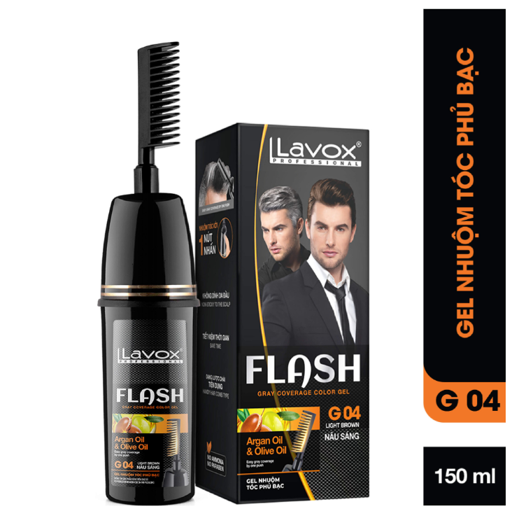 Gel Lược Nhuộm Phủ Bạc Argan Oil & Olive Oil Flash