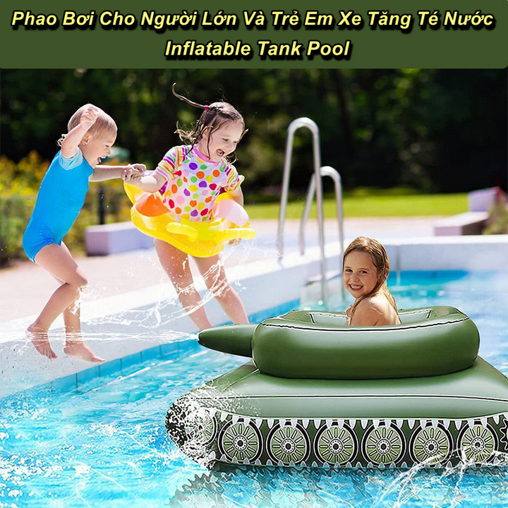 Phao Bơi Té Nước Inflatable Tank Pool - Home and Garden