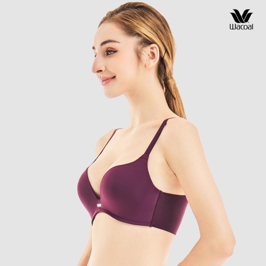 Áo lót Wacoal không gọng, nâng vừa, cup 3/4, trơn, dây liền, mút đúc IIB5376
