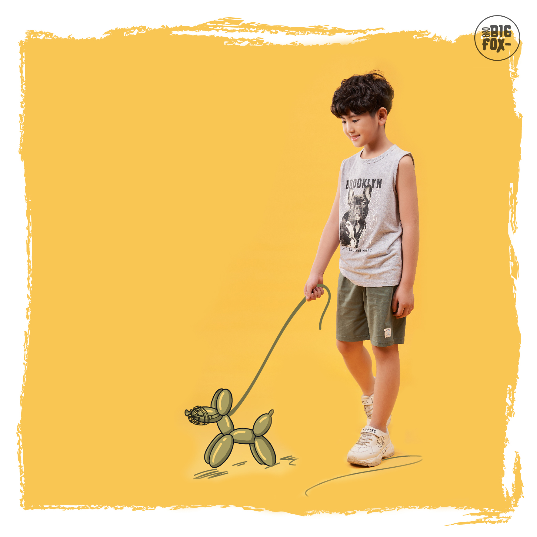 Set Bộ Quần Áo Ba Lỗ Sát Nách Cho Bé Trai Bigfox, Size Đại, BROOKLYN 3-11, Chất Cotton