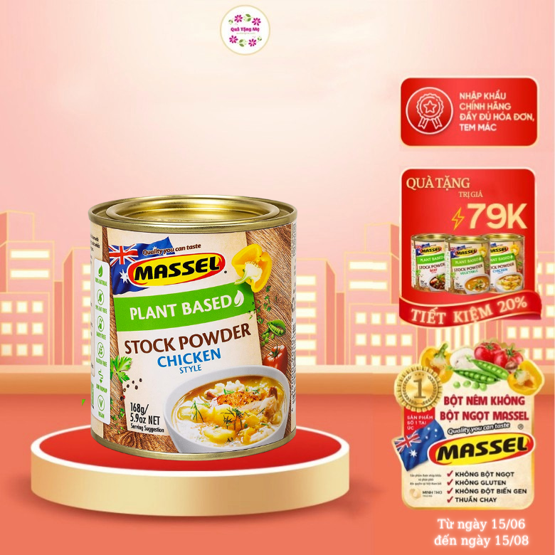 Hạt Nêm Massel Úc 100% Từ Rau Củ 168gr - Nấu Được Món Chay, Món Mặn, Ăn Dặm Cho Bé Và Mọi Lứa Tuổi Trong Gia Đình - QuaTangMe Extaste