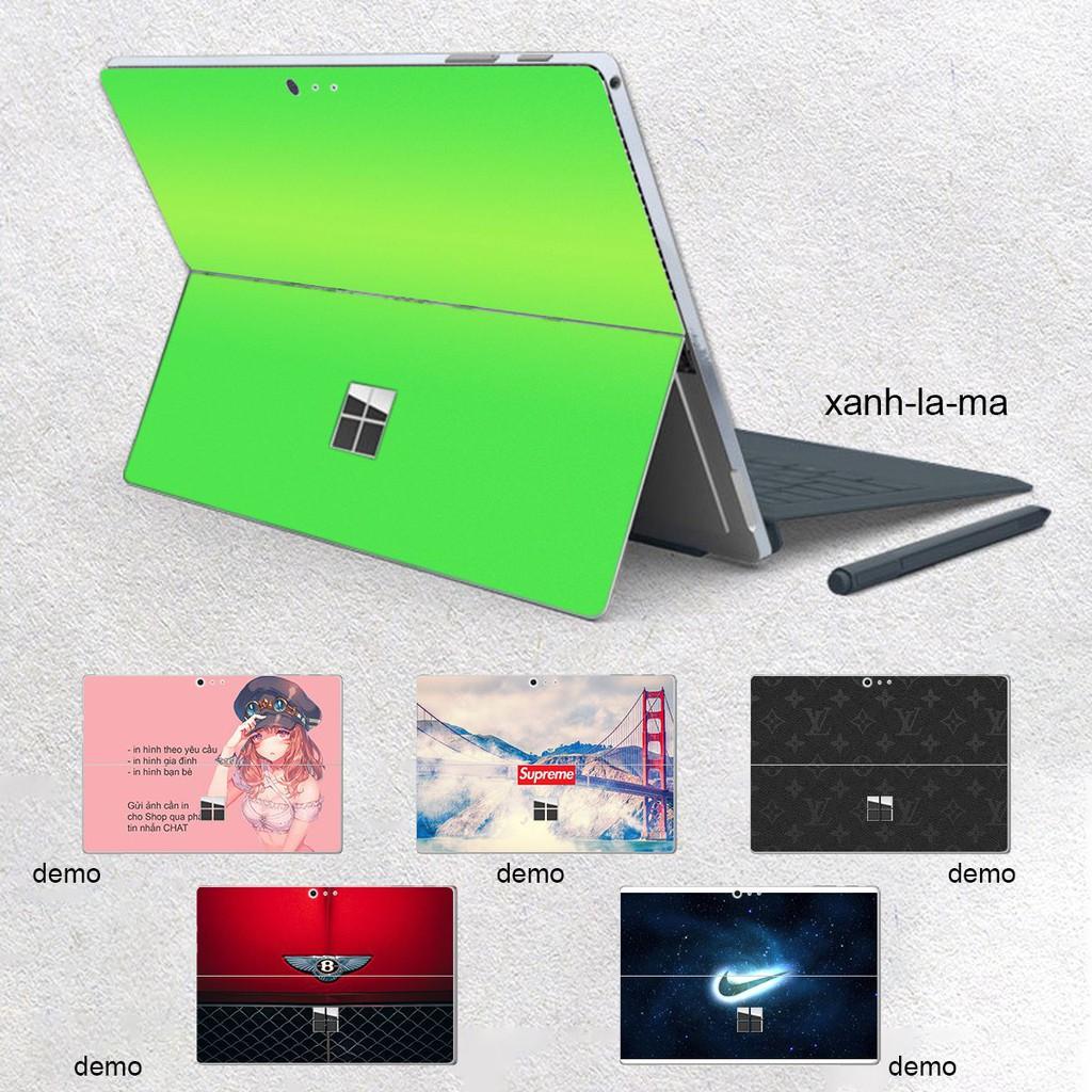 Skin dán Aluminum Chrome xanh lá mạ cho Surface 3 2015; Go, Go 2, Go 3; Pro 2 3 4 5 6 7 8 X