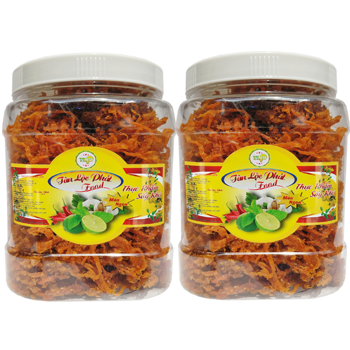 Combo 2 Hũ Thịt Khô Bò Loại Sợi Thương Hiệu Tân Lộc Phát - Mỗi Hũ 300G