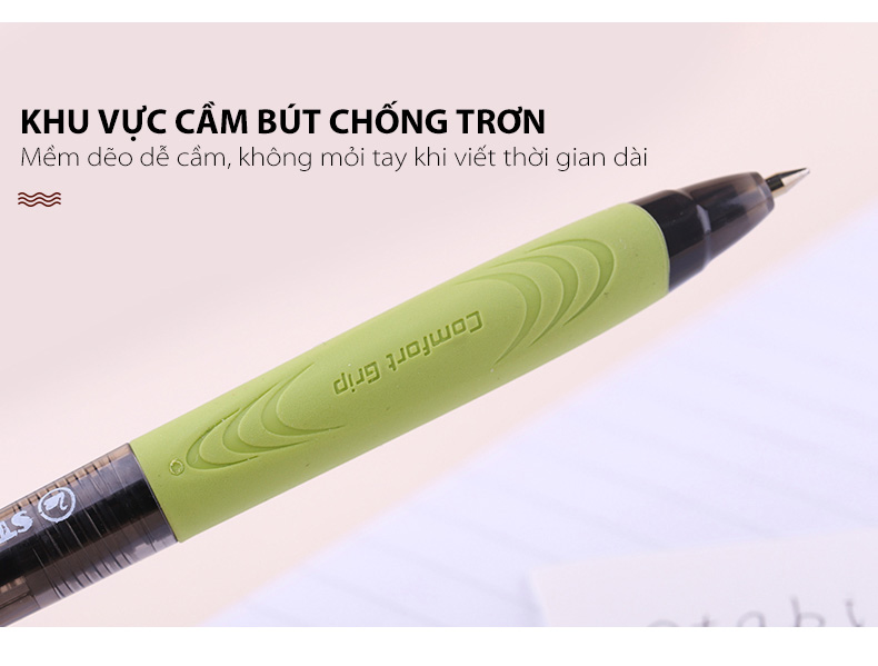 Hộp Bút bi STABILO Performer+ BP328 - Hộp 10 bút đen 0.7mm + Bút xóa CPS88 (BP328F/10-BK+)