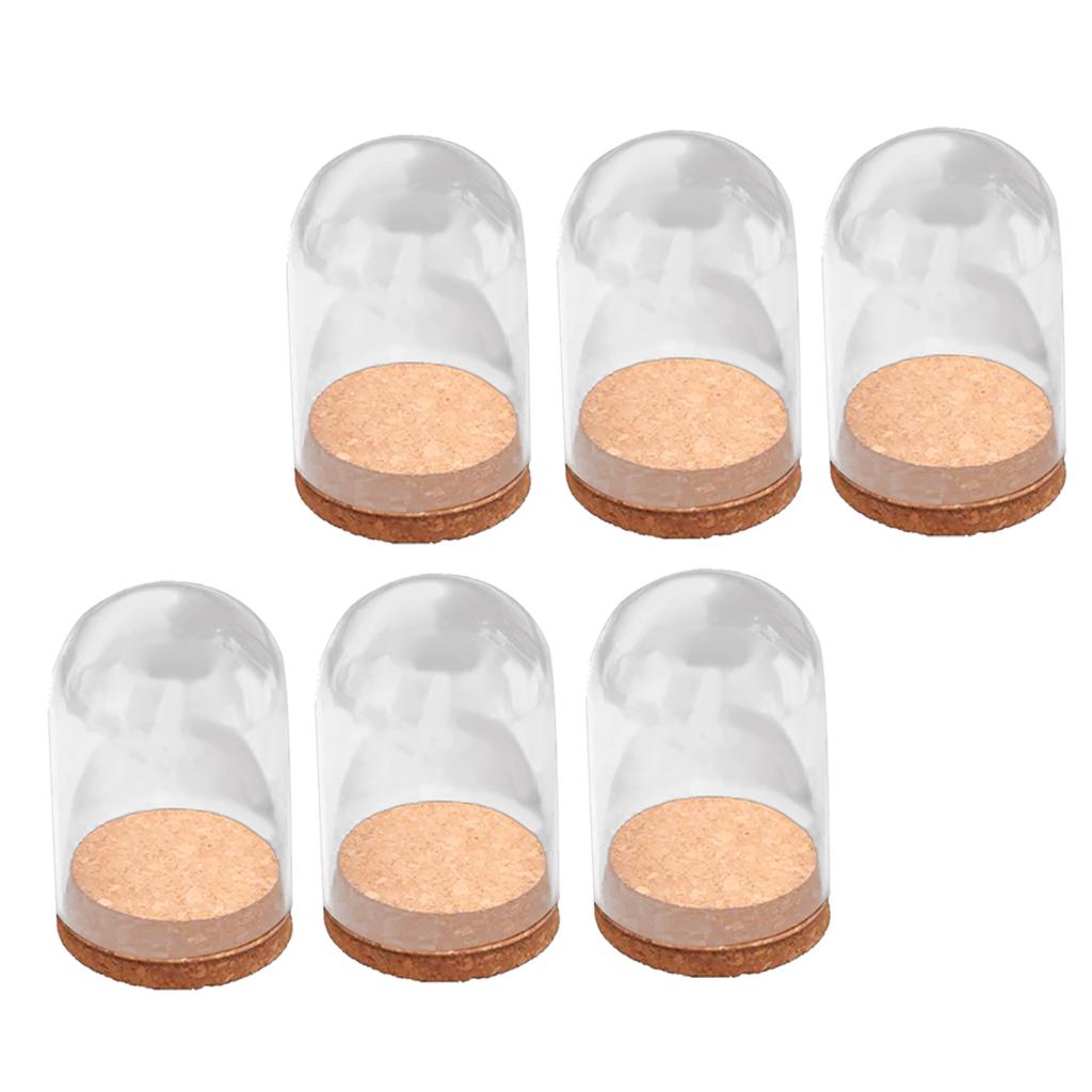 Phép Lạ Chiếu 6 Loa Xmini Thủy Tinh Trong Bán Cầu Bao Dome Cabochon Với Nút Chai Trang Trí Bàn