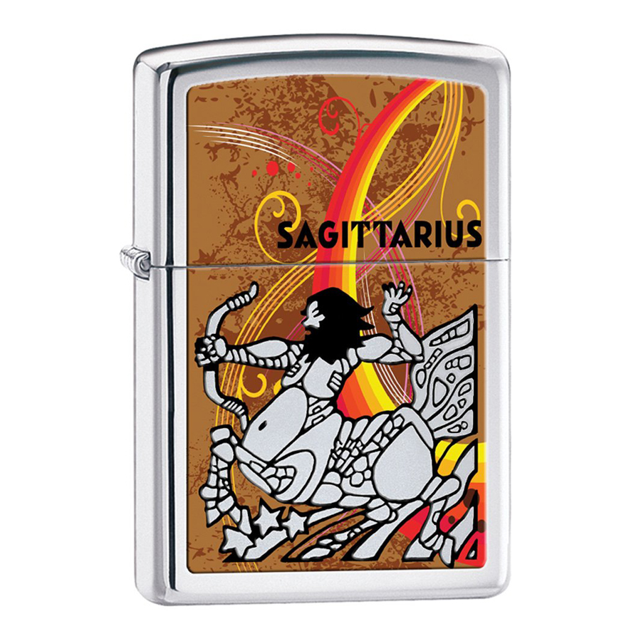 Bật Lửa Zippo 24939 Zodiac Series Sagittarius Polished Chrome