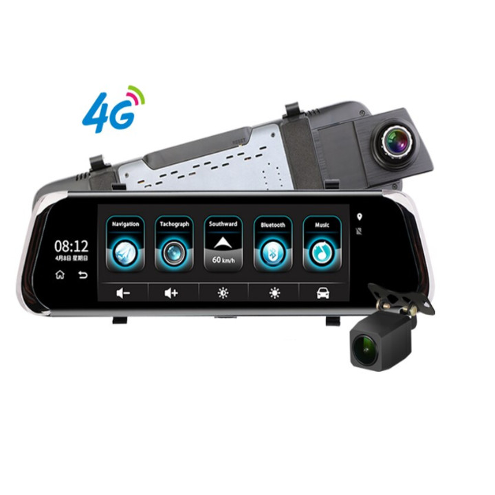 Camera hành trình gương phát wifi trên xe nhờ tích hợp 4G LTE, định vị GPS + BD cao cấp E08-E - Hàng nhập khẩu