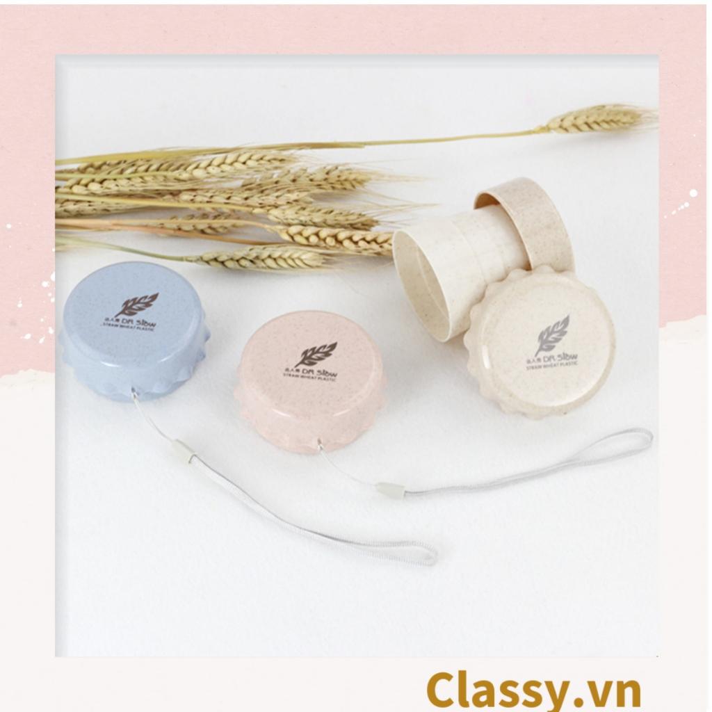 Ly nước ngũ cốc gấp gọn  Classy nhiều màu, tiện lợi mang theo khi du lịch, đi chơi, đi học PK1280