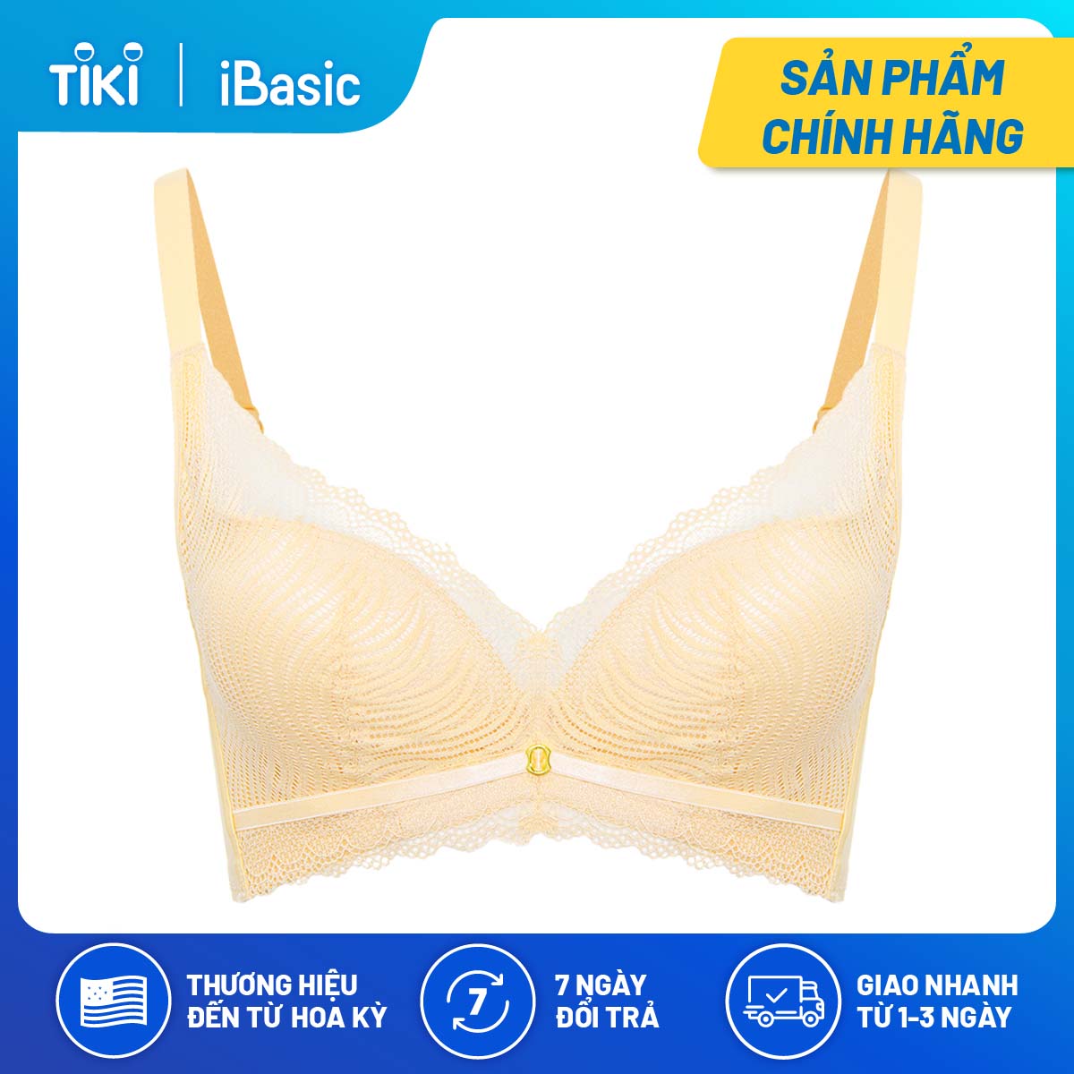 Hình ảnh Set áo ngực có gọng mút mỏng ren cup T-Shirt iBasic BRAW132 và PANW132