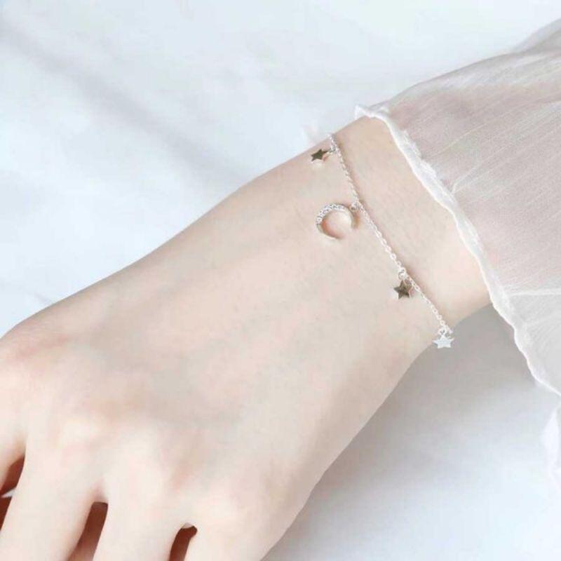 Lắc tay bạc trăng sao YN JEWELRY SL