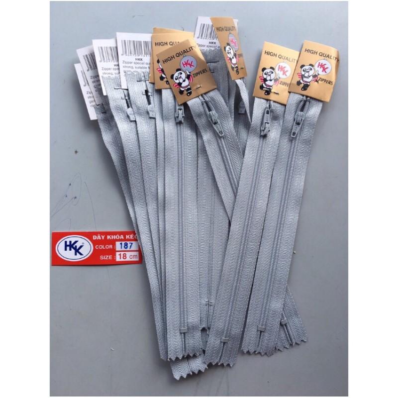 1 lố 12 sợi dây kéo khóa quần tây HKK dài 18CM sử dụng làm dây kéo khóa cho quần tây ...