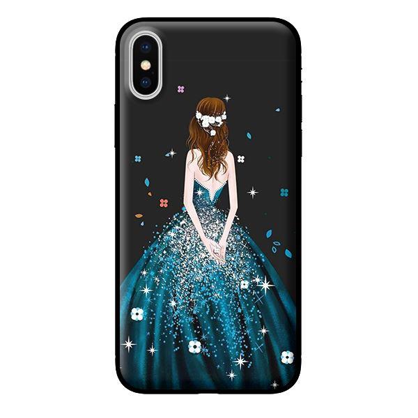 Ốp in cho iPhone XS MAX Cô Gái Váy Xanh - Hàng chính hãng