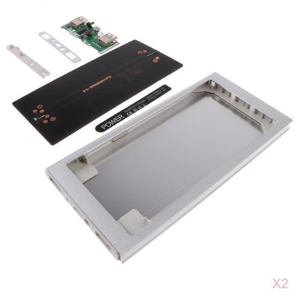 2 Pack 2 in 1 Solar Charger Power Bank 10000mAh Battery for Phone