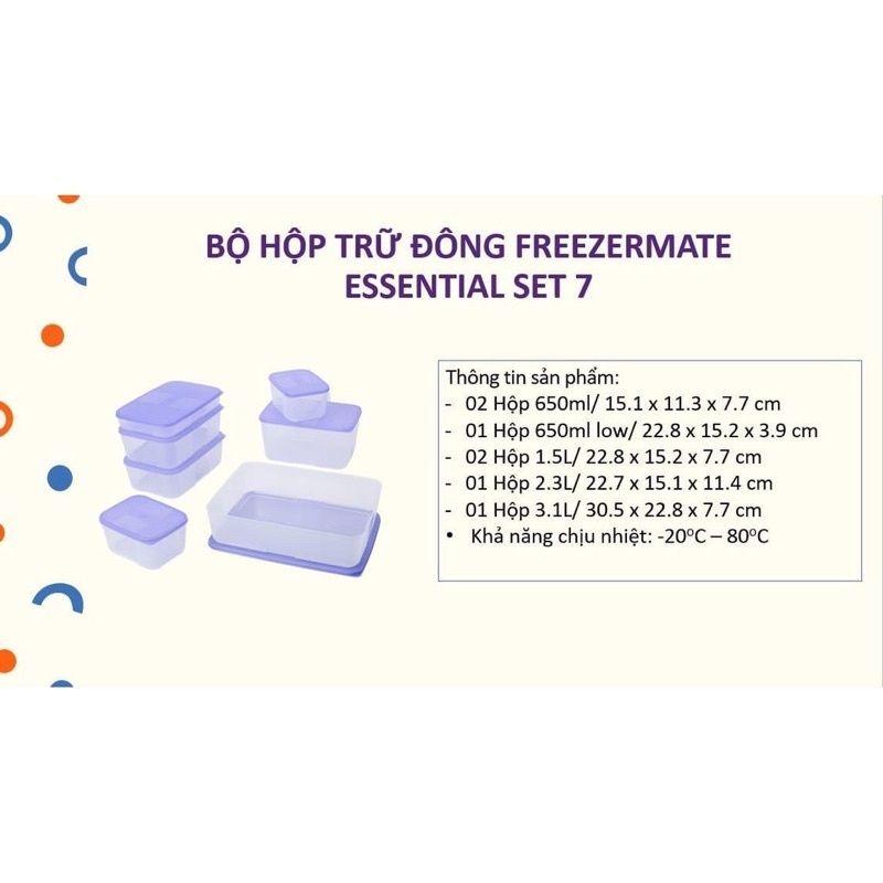 Bộ Hộp Trữ Đông Tupperware Essential Freezermate Set 7