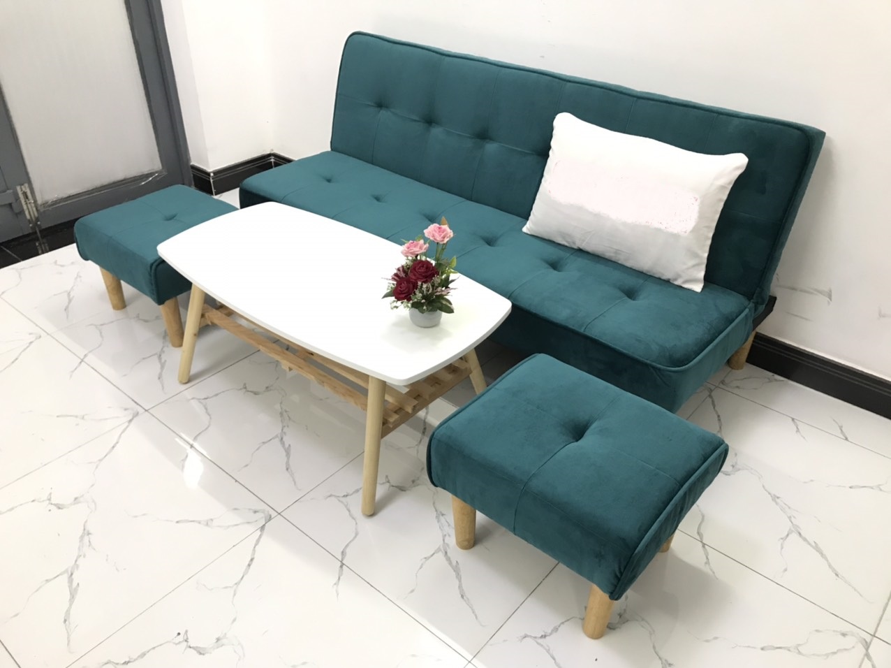 Bộ ghế sofa bed 1m7x90, sofa giường phòng khách sivali06, salon sivali06