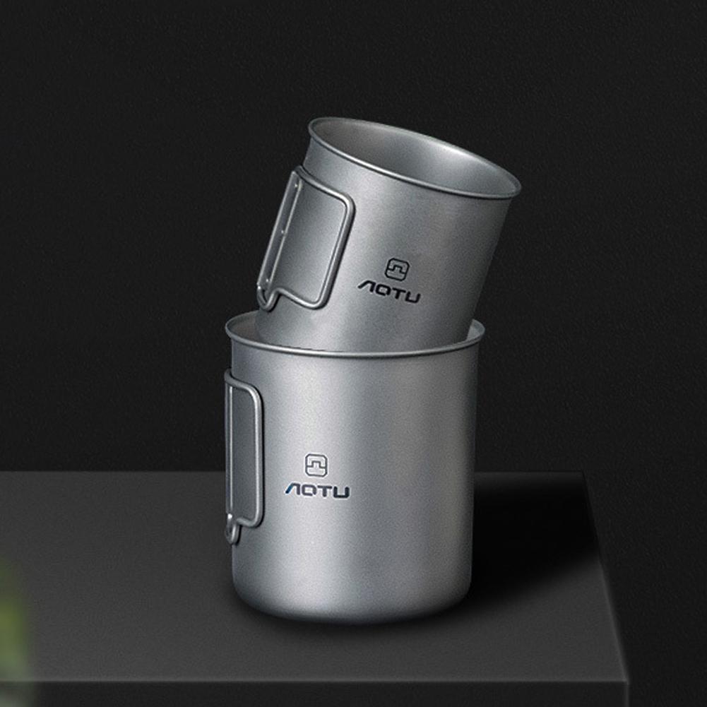 Cốc cắm trại 750ml bằng Titan nguyên chất Không độc hại, không nhiễm từ, chịu nhiệt độ cao.