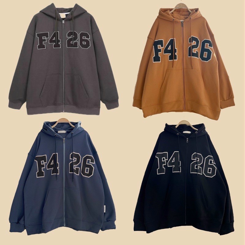 Áo Khoác Nỉ Chữ F426 Có Nón Mũ 2 Lớp -FREESHIP - Hoodie Khóa kéo Zip Nam Nữ Couple Mặc Chống Nắng - Len Thu Đông