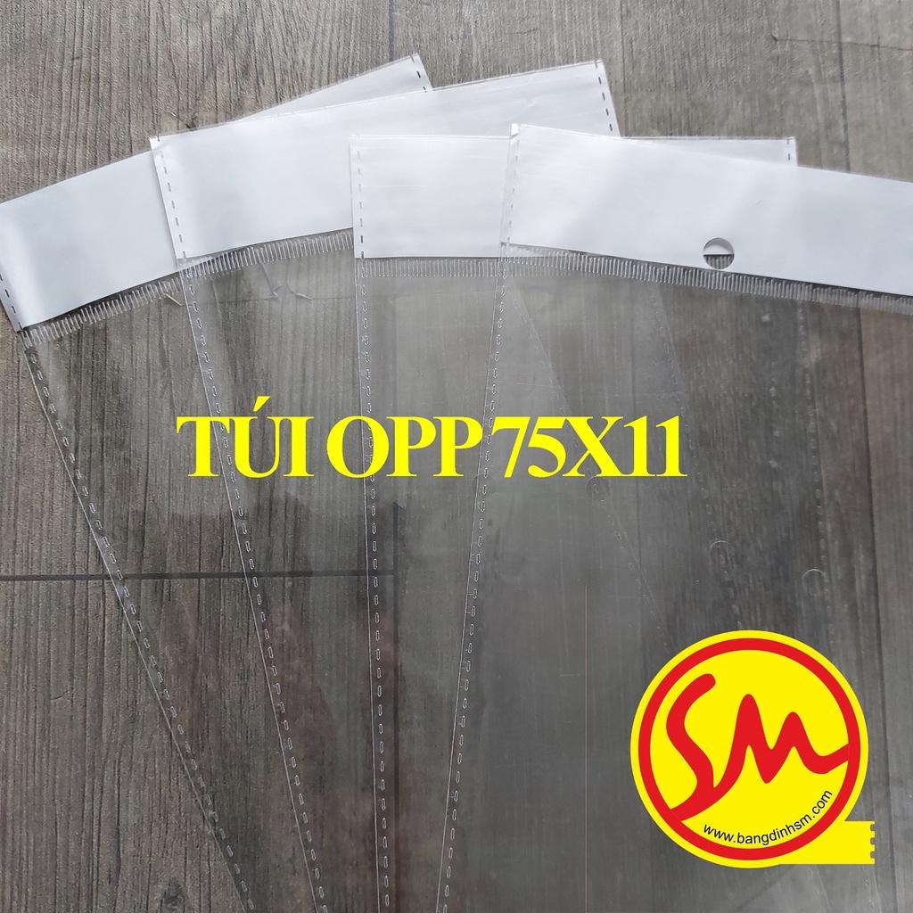 TÚI BÓNG KÍNH OPP, TÚI NILON DÁN MIỆNG trong suốt size 75x11cm chuyên dùng ĐÓNG GÓI CÁC SẢN PHẨM MỘT CÁCH DỄ DÀNG