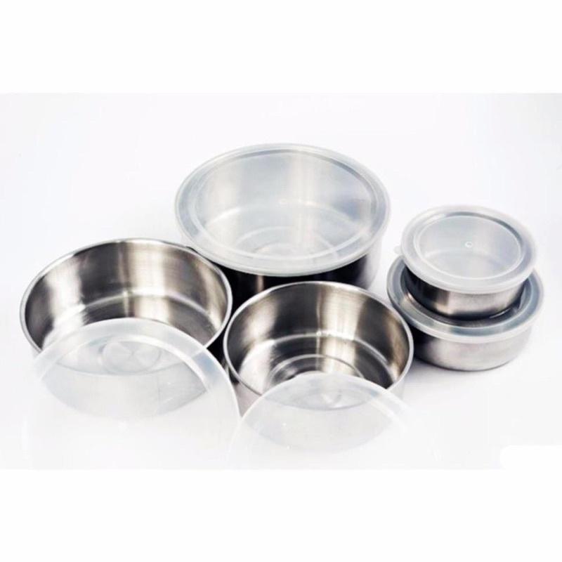 Bộ Thố Lạnh Inox 5 Món ANHOME , Bộ 5 Hộp Đựng Thực Phẩm Inox Có Nắp Đậy Cao Cấp