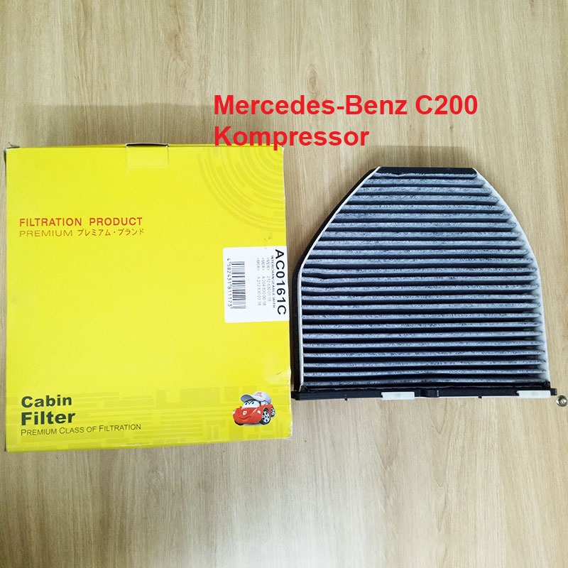 Lọc gió điều hòa than hoạt tính Mercedes-Benz C200 Kompressor 2007, 2008, 2009, 2010, 2011, 2012, 2013, 2014 mã AC0161C