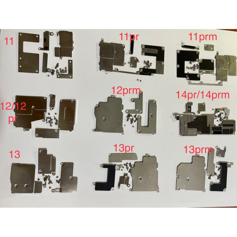 Bộ nẹp( kèm ốc) iP11/11pro/11prm/12/12pro/12mini/12prm/13/13pro/13mini/13prm/14/14pro/14prm BÓC MÁY