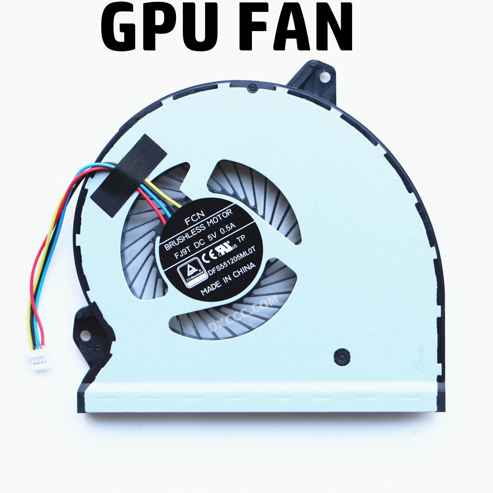Quạt Làm Mát CPU & GPU FCN FJ9U / FJ9T Cho ASUS ROG Strix GL702VM GL702VMK