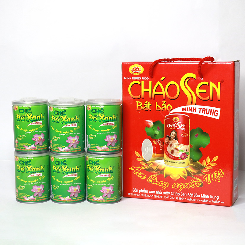 Chè Đỗ Xanh Minh Trung lốc 6 lon - CHEDOXANH 6