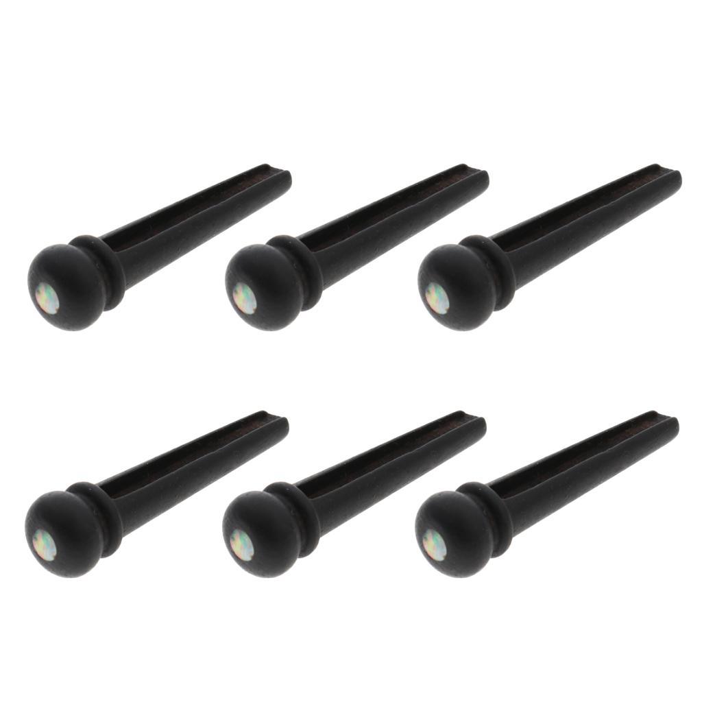 Guitar Bone Saddle Nut with Ebony Bridge Pins for Guitar Accessory