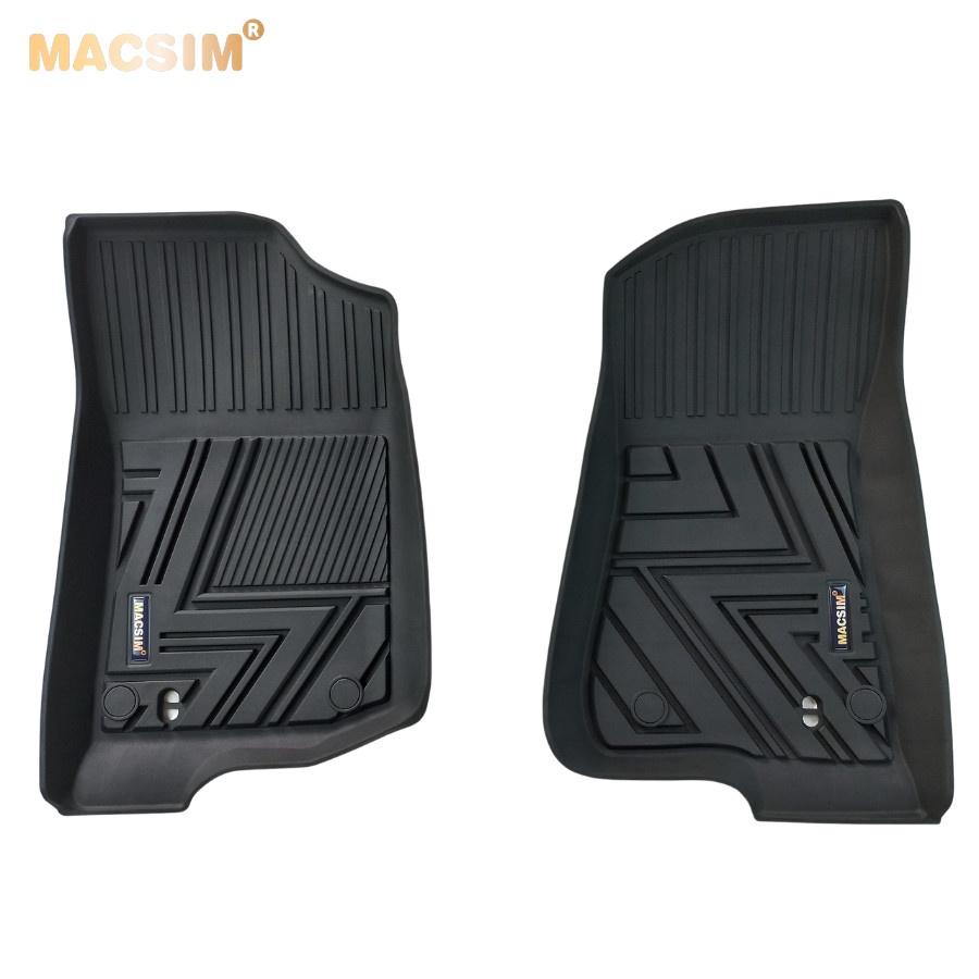 Thảm lót sàn xe ô tô Jeep Wrangler 4 door -đến nay Nhãn hiệu Macsim chất liệu nhựa TPE đúc khuôn cao cấp -màu đen