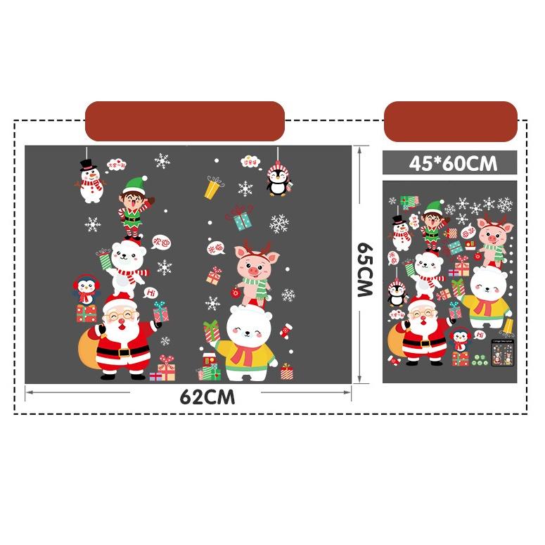 Decal trang trí Noel - Giáng sinh 2022 đầy màu sắc