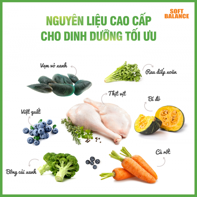 [1.2KG ] - Thức ăn hạt mềm cho chó mọi lứa tuổi vị vịt  SOFT BALANCE