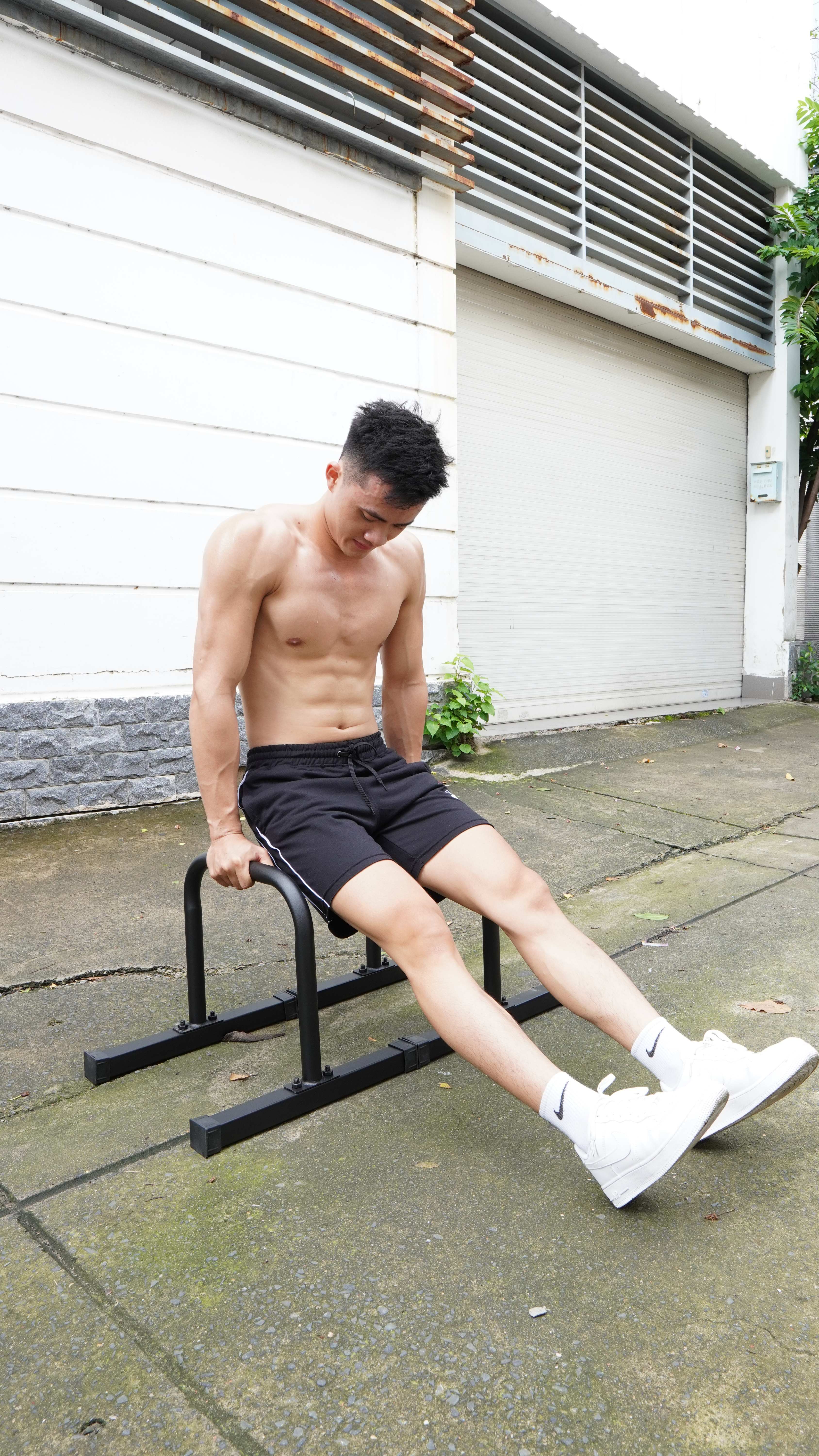 Xà kép mini, Parallettes size XL (Cao 40cm) chính hãng DAI NHAN, làm bằng thép, sơn tĩnh điện