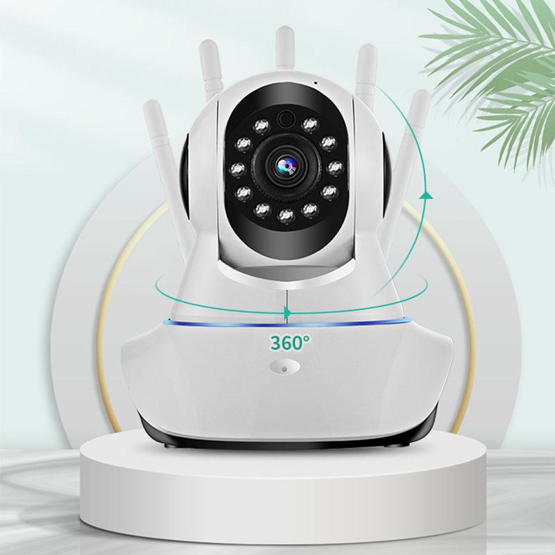 Máy ảnh A1 HD WiFi Ghi âm thanh Video Máy ảnh gia đình không dây 360 ° Màu toàn cảnh: Trắng