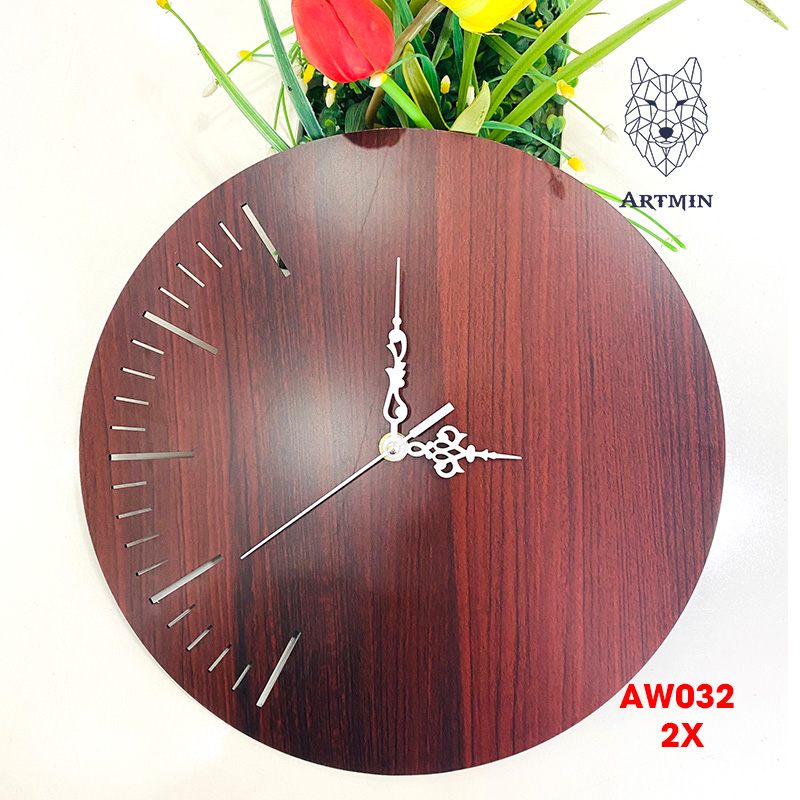 AW032 - Đồng Hồ Gỗ Decor Trang Trí Nhà Cửa – Đồng Hồ Treo Tường Hiện Đại