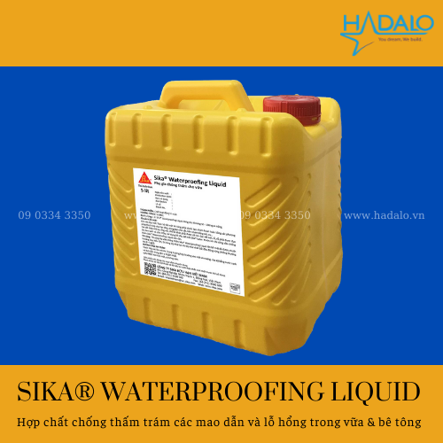 Sika Waterproofing Liquid 5L – Tăng cường chống thấm, tăng độ bền và chống nứt cho vữa