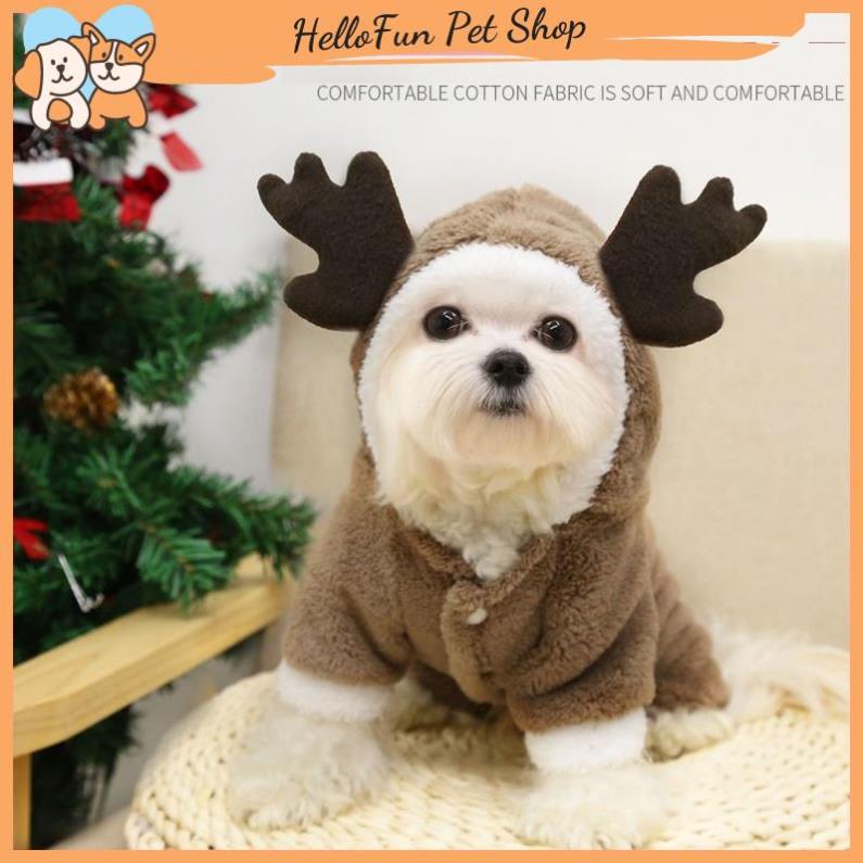 Áo tuần lộc cho thú cưng - Áo noel, giáng sinh cho chó mèo