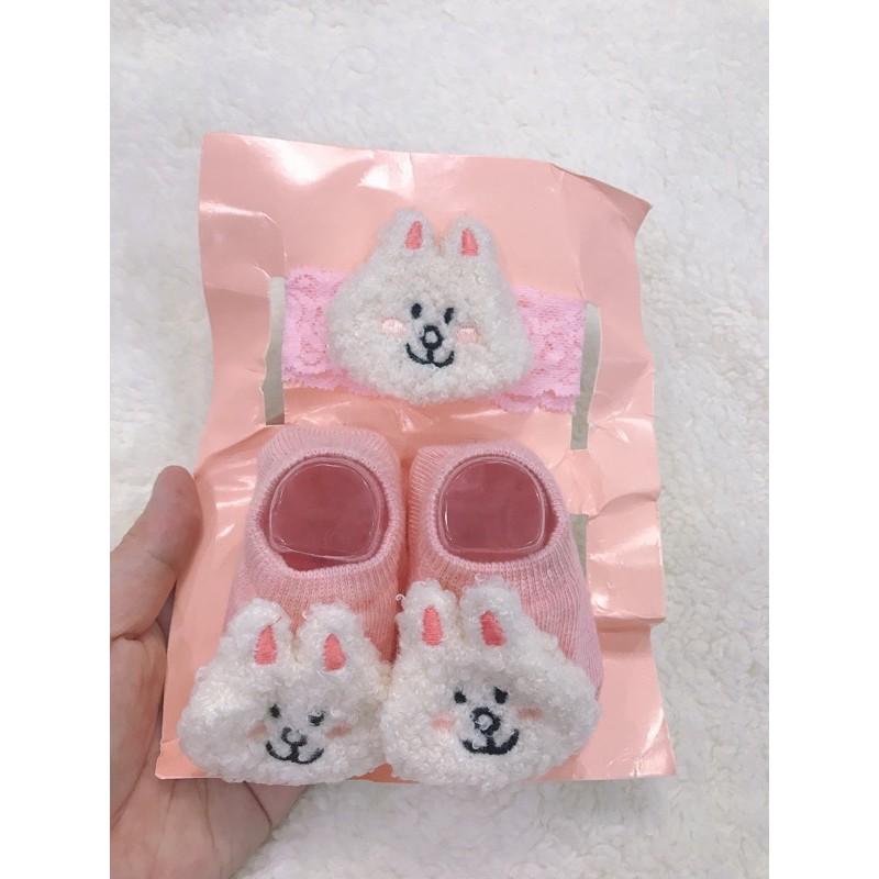 Set băng đô tất cho bé