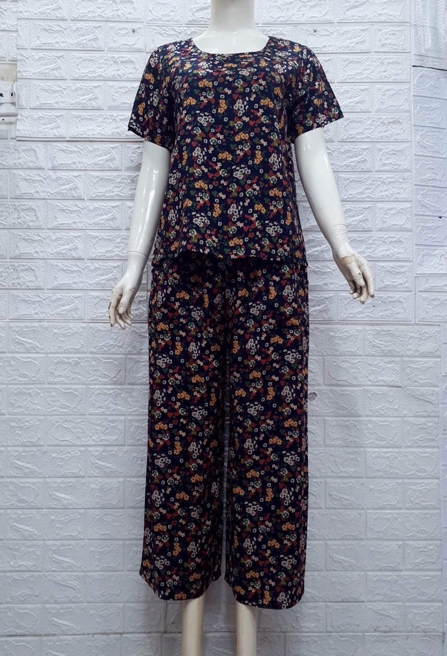 [40kg - 80kg] Đồ Bộ Nữ Quần Dài Ống Rộng 9 Tấc Tole (Lanh) Nhung Trung Niên Bigsize, Màu 28