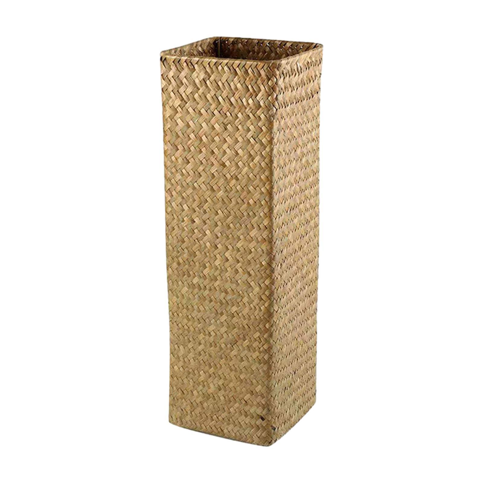 Rattan Flower Basket Bottle Retro Style Boho Flower Holder Plants Flower Pot